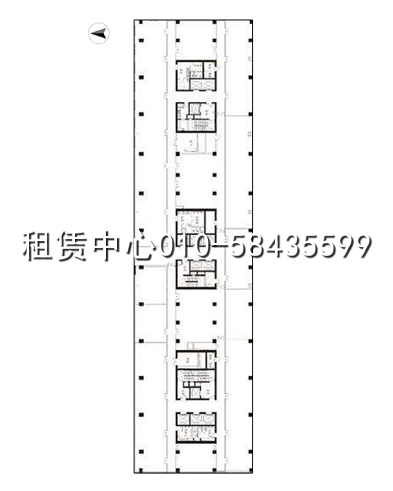 世茂大厦标准层平面图